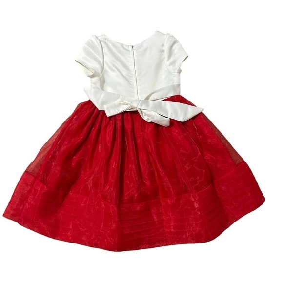 Princess Wear White and Red Organza Dress Size 6 - Picture 2 of 6